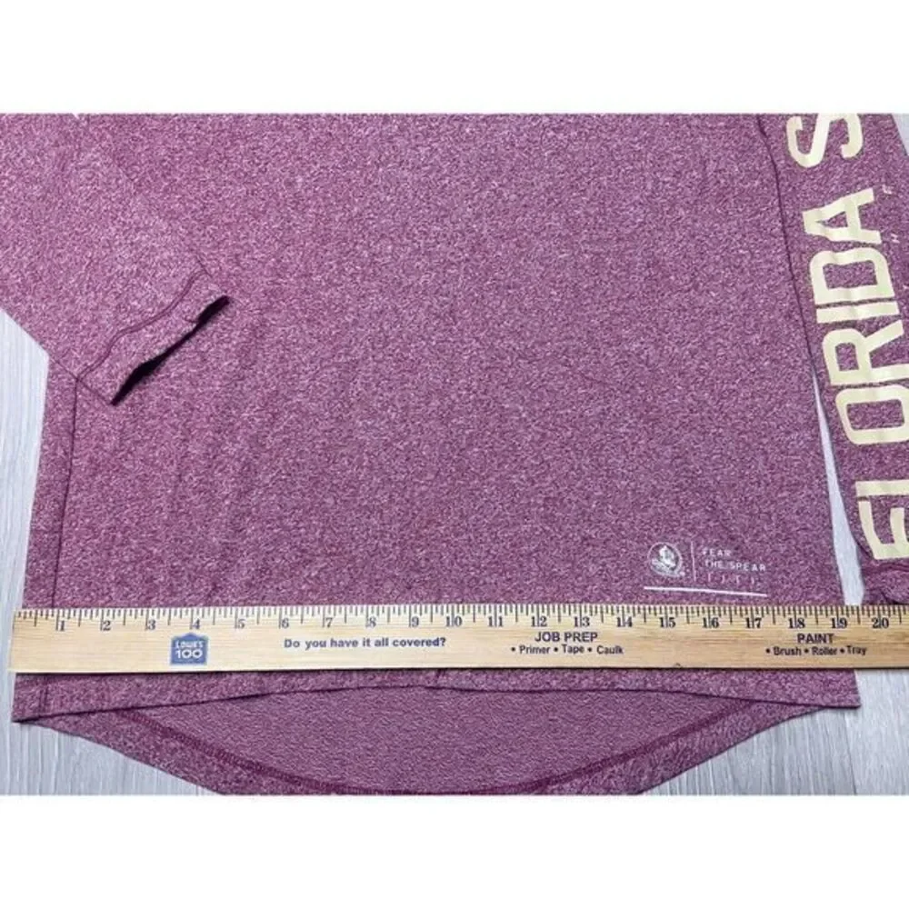 Florida State University FSU Shirt Hoodie Women Small Red Seminoles‎ Spell out